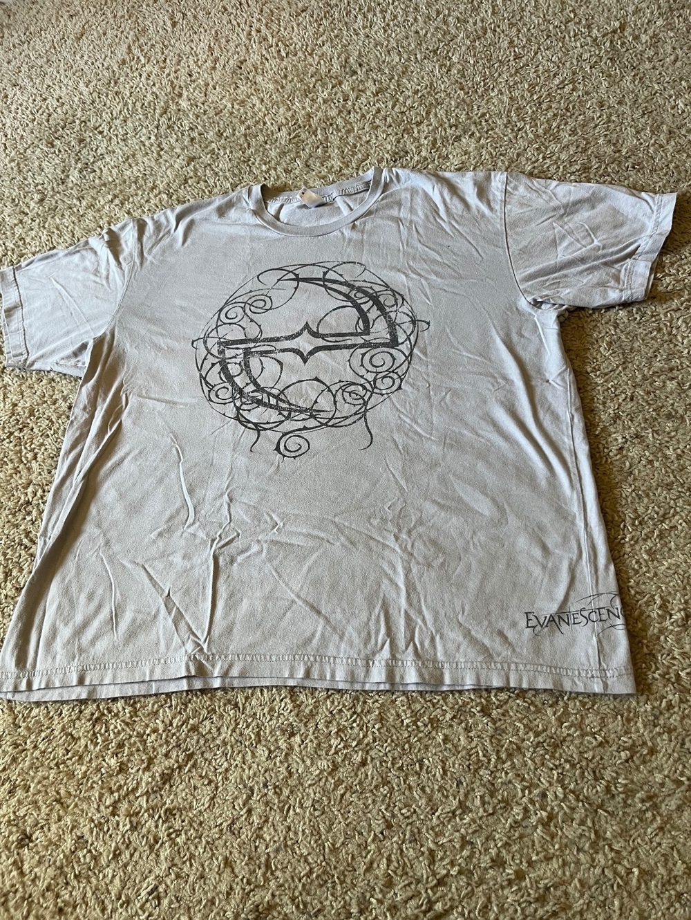 Evanescence Y2K Vintage Soft Beige Tee Size XL